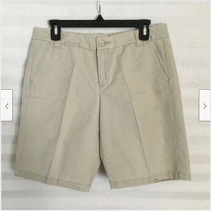 Khakis By Gap Boyfriend Roll Up Shorts Women’s Beige Pockets